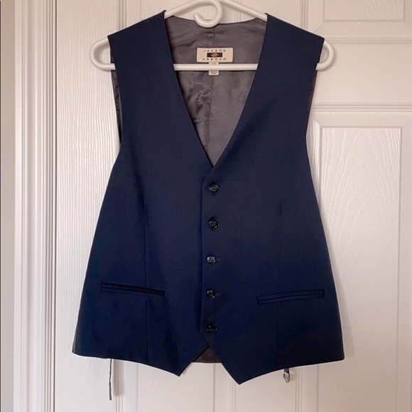 Joseph Abboud Navy Blue Suit Vest Wool - Picture 1 of 3